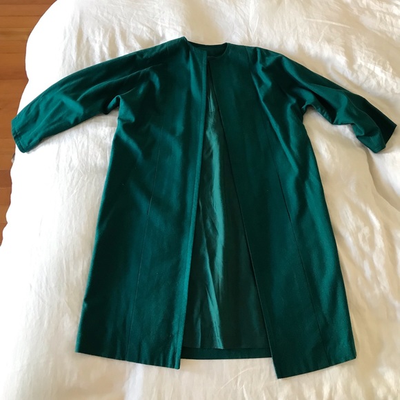 Vintage teal blue car coat - Picture 2 of 6